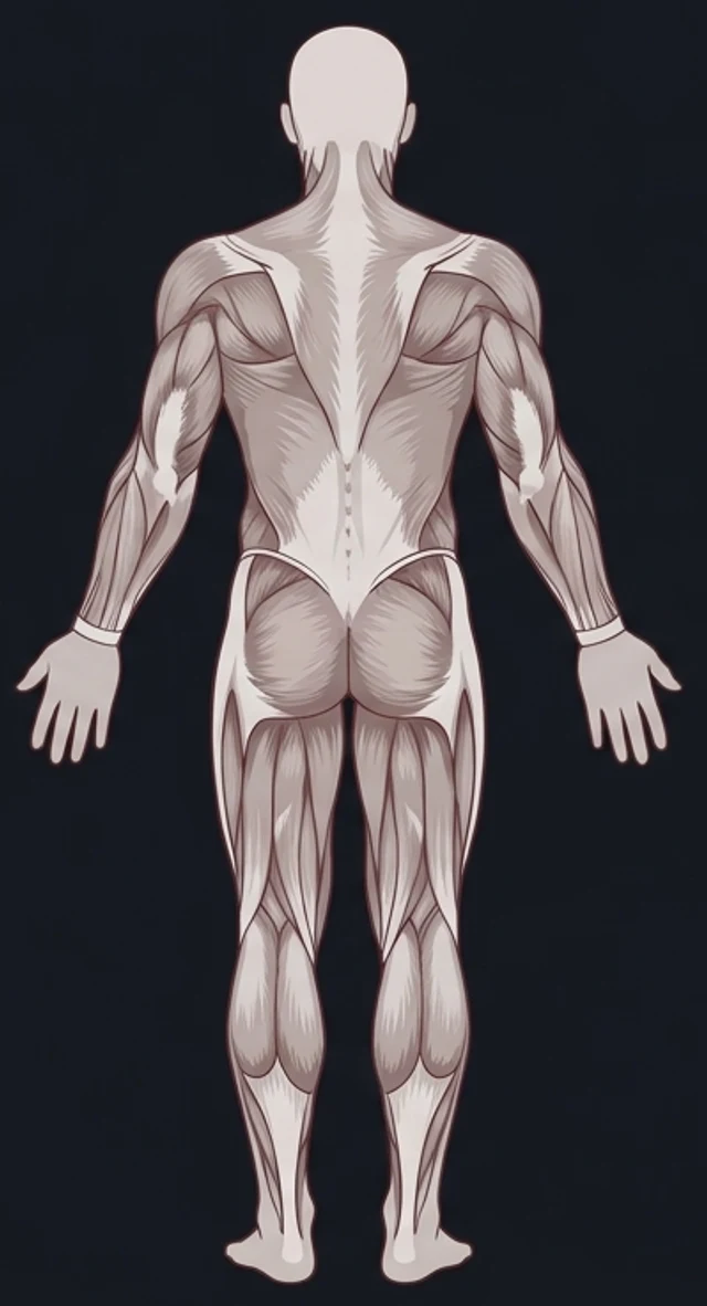 back view of the muscular system